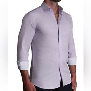 NWT STATE & LIBERTY Men's Purple Checkered Shirt, Medium